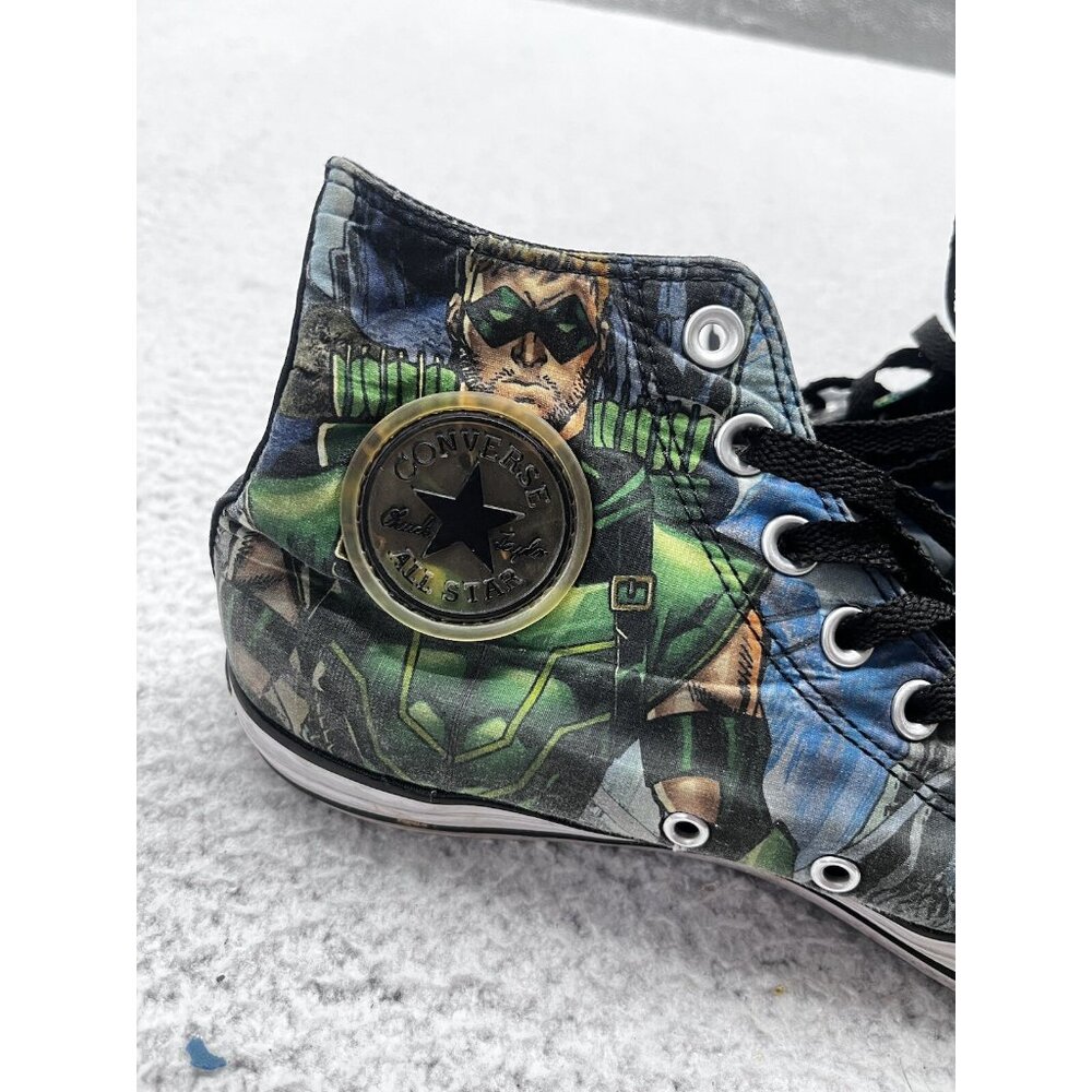 Men's Converse All Stars Chucks Green Arrow DC Comics High Top Sneaker Size 8 - Picture 3 of 11